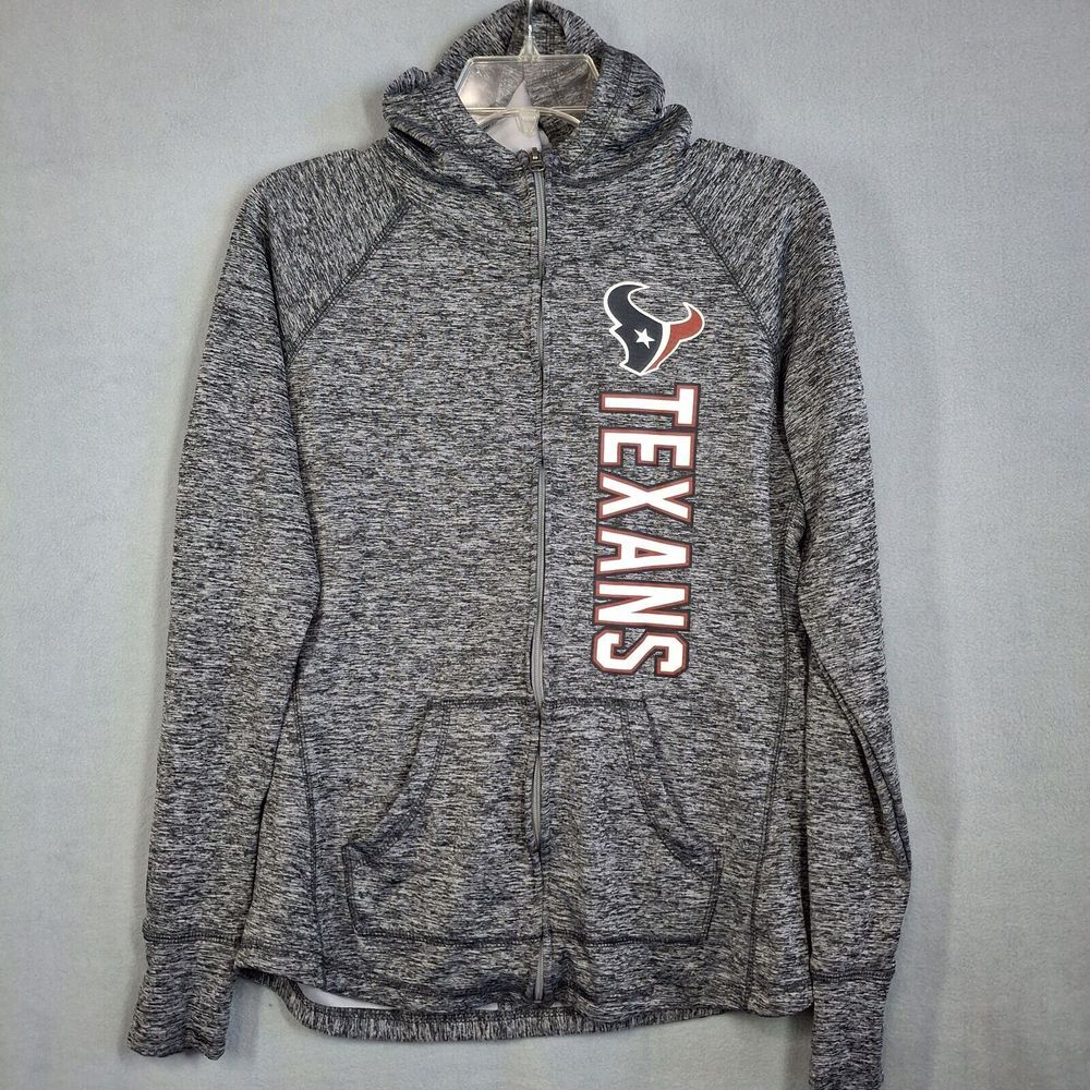 Houston Texans Sweatshirt Women's Medium Full Zip Up Hoodie NFL Team Apparel
